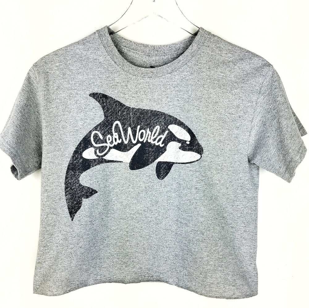 Sea World Orca Cropped T-Shirt sz. S